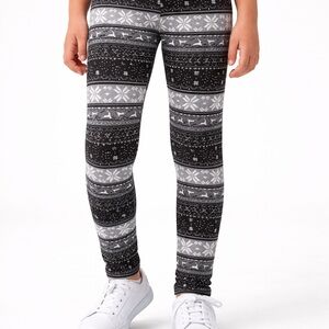 shosho Black Top with Gray & White Patterned Trim